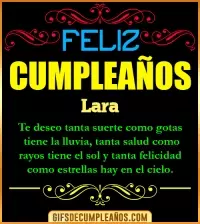 GIF Frases de Cumpleaños Lara